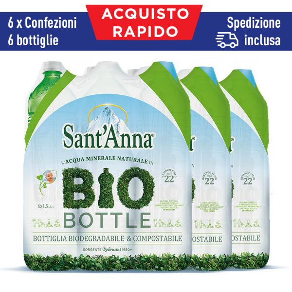 Bio Bottle 1,5L Acqua Sant'Anna Kit Acquisto Rapido