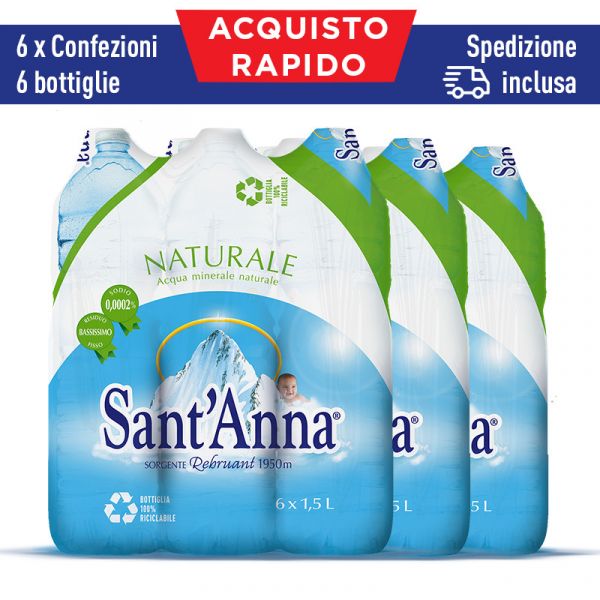 Acquisto rapido Acqua Sant'Anna Naturale 1,5L