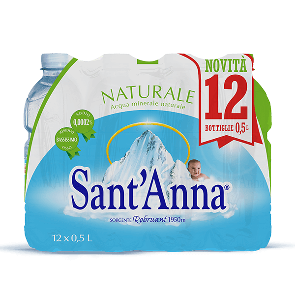 Confezione Acqua Sant'Anna 0,5L 12 bottiglie naturale