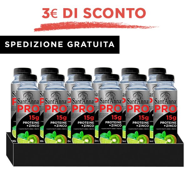 Acqua Sant'Anna Pro Frutti Verdi fardello da 12 proteine e zinco in spedizione gratuita in promozione