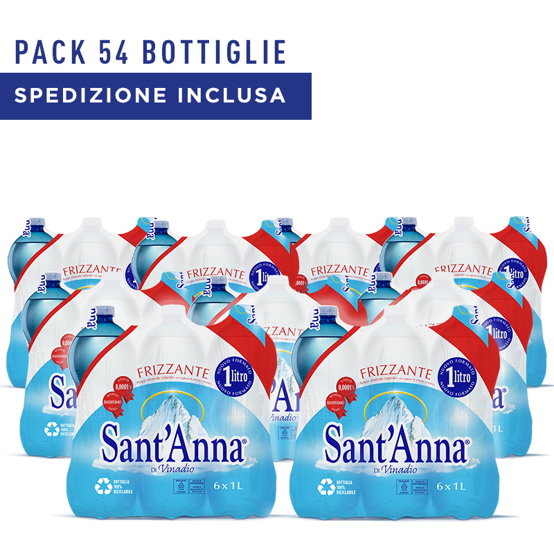MultiBuy Frizzante 1,0L Pack Acqua Sant'Anna