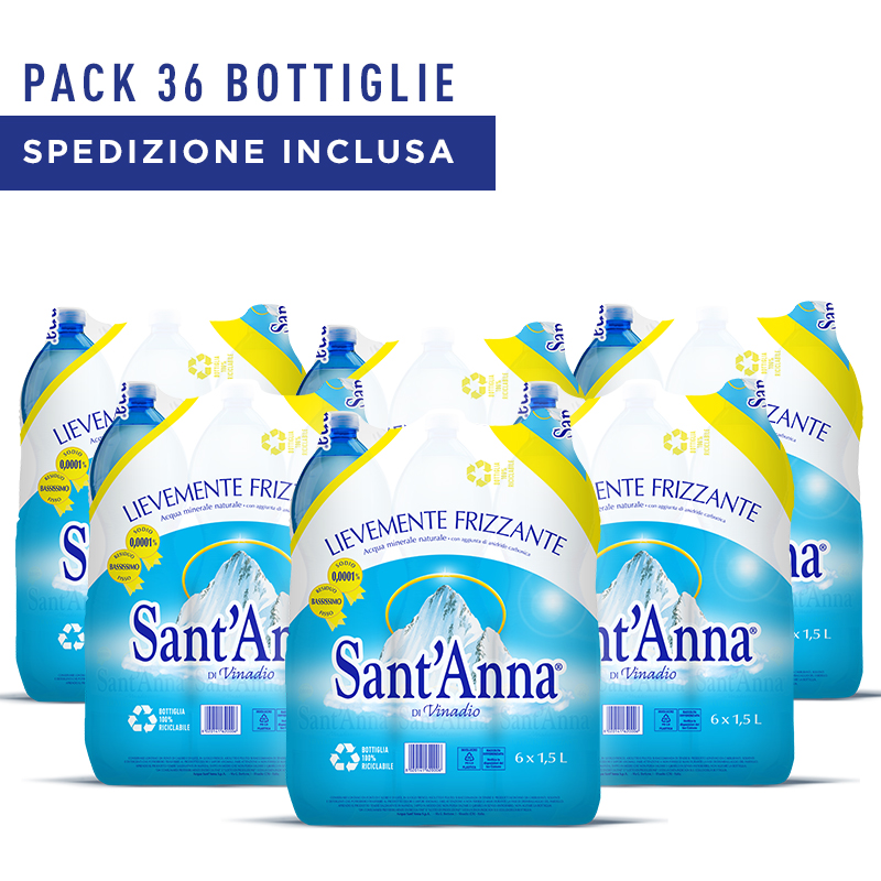 Pack Lievemente Frizzante 1,5L Acqua Sant'Anna
